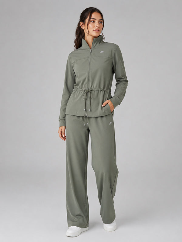 Polyester Set Jacket With Pant